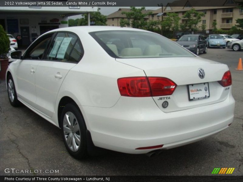 Candy White / Cornsilk Beige 2012 Volkswagen Jetta SE Sedan