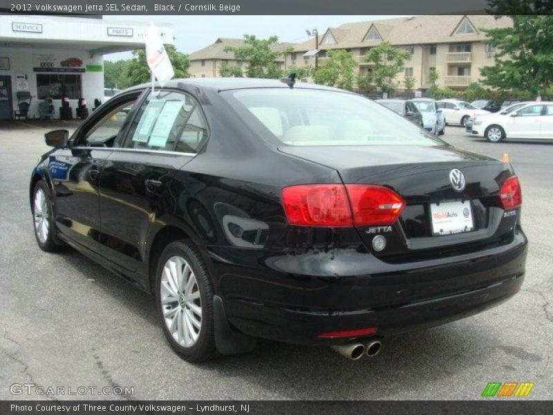 Black / Cornsilk Beige 2012 Volkswagen Jetta SEL Sedan