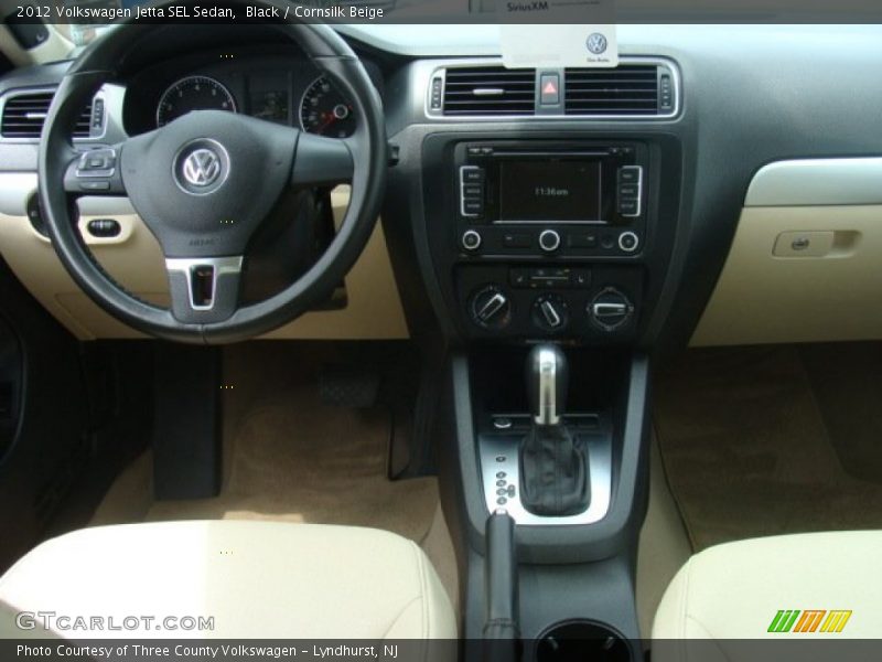 Black / Cornsilk Beige 2012 Volkswagen Jetta SEL Sedan