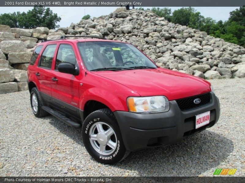 Bright Red Metallic / Medium Graphite Grey 2001 Ford Escape XLS V6 4WD