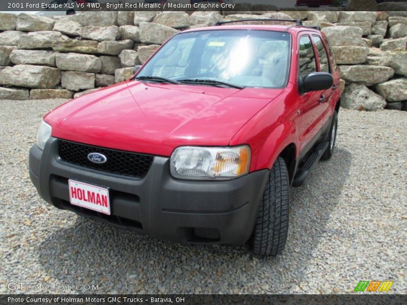 Bright Red Metallic / Medium Graphite Grey 2001 Ford Escape XLS V6 4WD