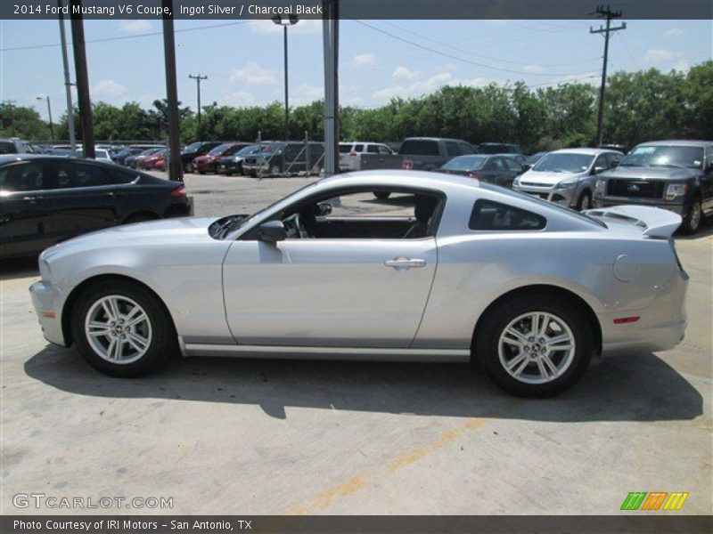 Ingot Silver / Charcoal Black 2014 Ford Mustang V6 Coupe