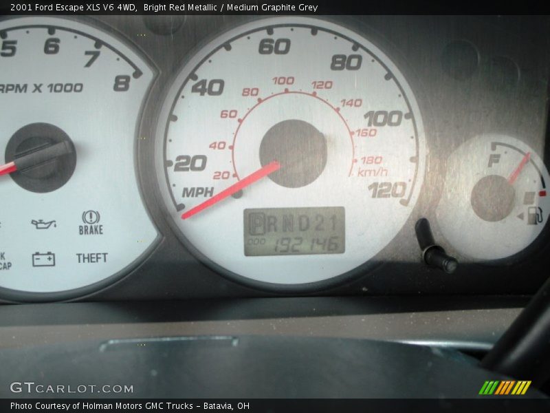 Bright Red Metallic / Medium Graphite Grey 2001 Ford Escape XLS V6 4WD