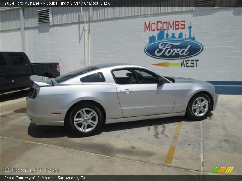 Ingot Silver / Charcoal Black 2014 Ford Mustang V6 Coupe