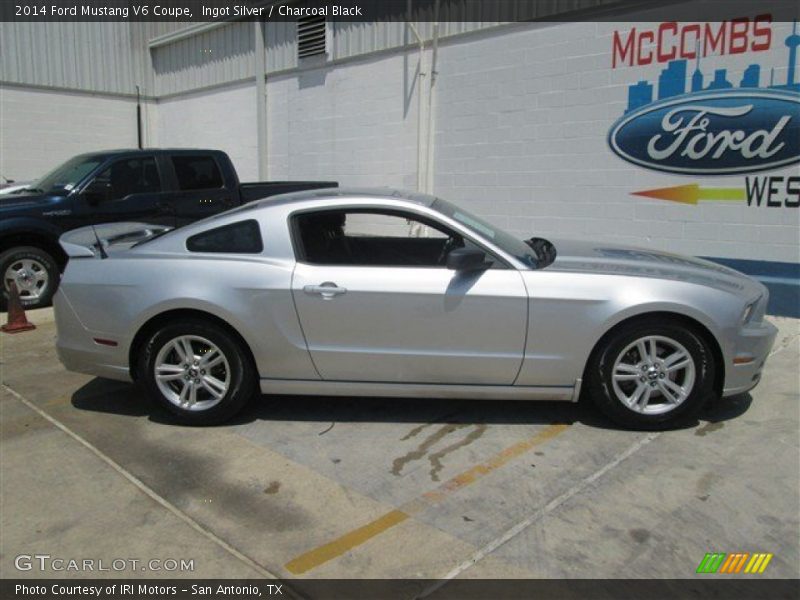 Ingot Silver / Charcoal Black 2014 Ford Mustang V6 Coupe