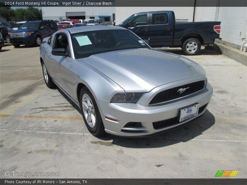 Ingot Silver / Charcoal Black 2014 Ford Mustang V6 Coupe