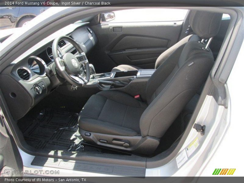 Ingot Silver / Charcoal Black 2014 Ford Mustang V6 Coupe