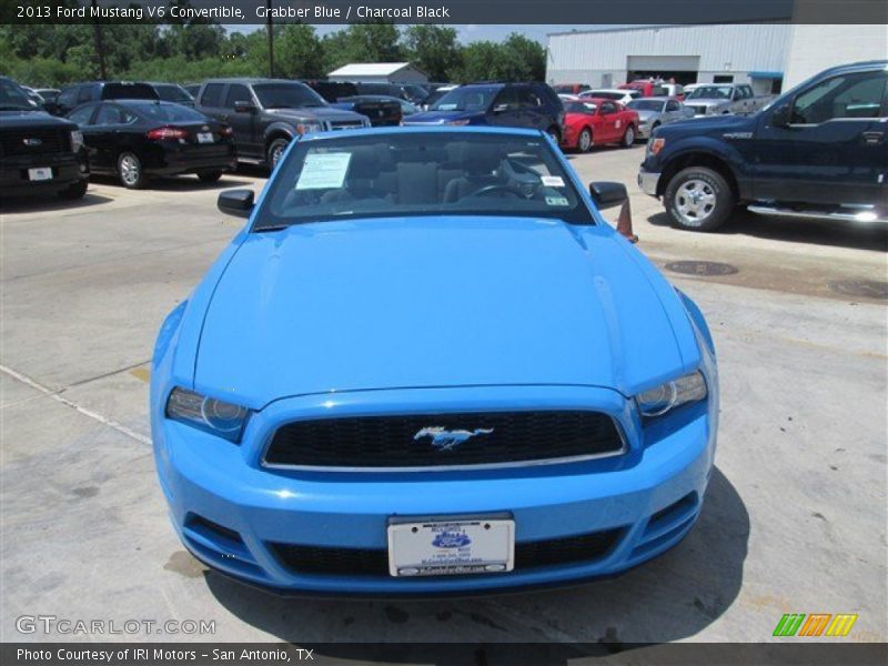 Grabber Blue / Charcoal Black 2013 Ford Mustang V6 Convertible