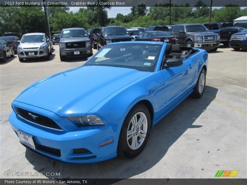 Grabber Blue / Charcoal Black 2013 Ford Mustang V6 Convertible
