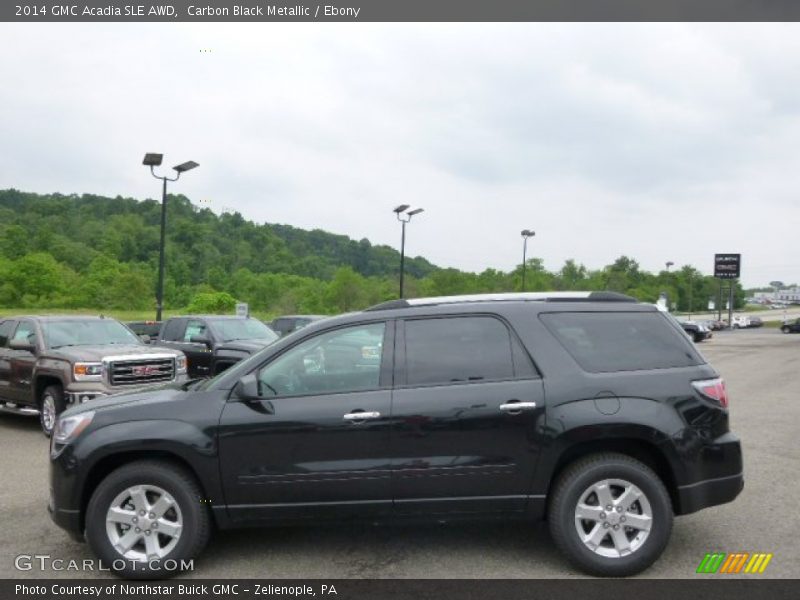 Carbon Black Metallic / Ebony 2014 GMC Acadia SLE AWD