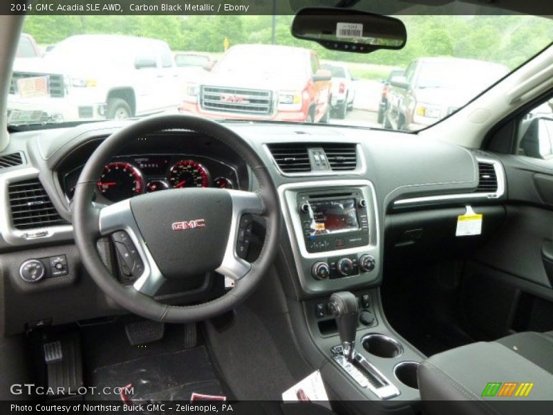 Carbon Black Metallic / Ebony 2014 GMC Acadia SLE AWD
