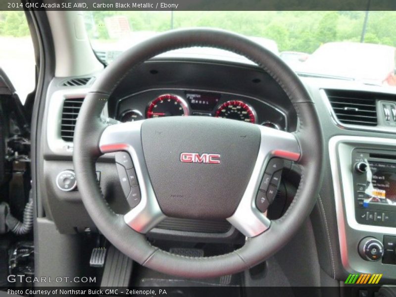 Carbon Black Metallic / Ebony 2014 GMC Acadia SLE AWD