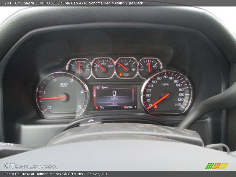 Sonoma Red Metallic / Jet Black 2015 GMC Sierra 2500HD SLE Double Cab 4x4