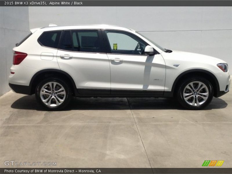 Alpine White / Black 2015 BMW X3 xDrive35i