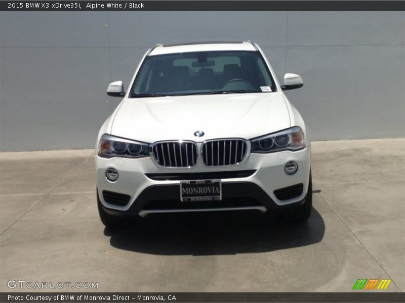 Alpine White / Black 2015 BMW X3 xDrive35i