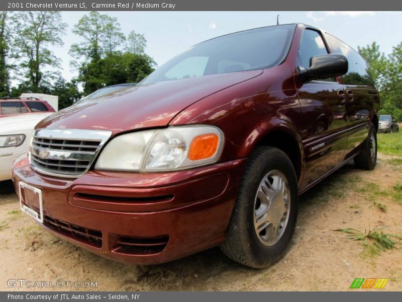 Carmine Red / Medium Gray 2001 Chevrolet Venture LS