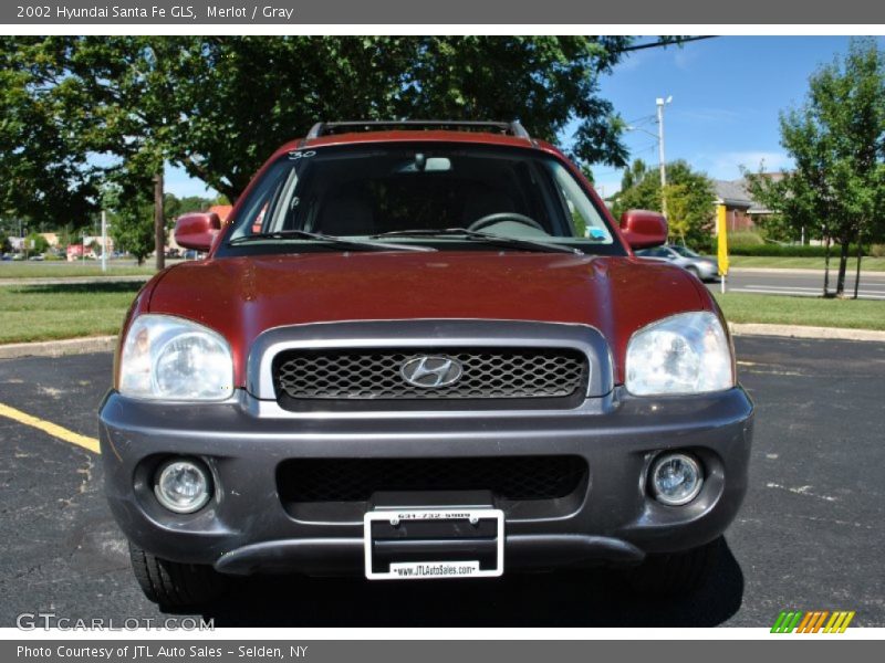 Merlot / Gray 2002 Hyundai Santa Fe GLS