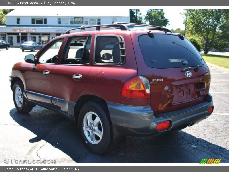Merlot / Gray 2002 Hyundai Santa Fe GLS