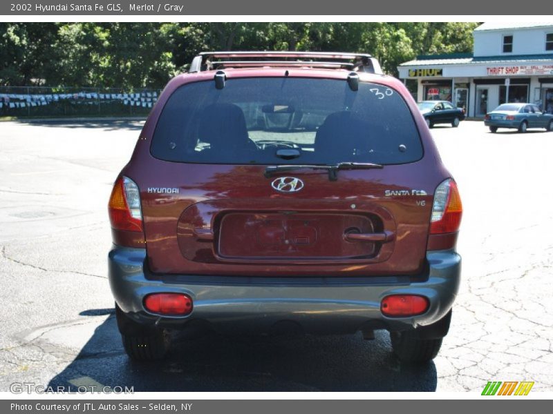 Merlot / Gray 2002 Hyundai Santa Fe GLS