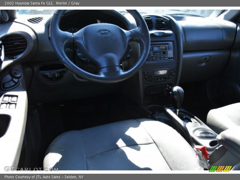 Merlot / Gray 2002 Hyundai Santa Fe GLS