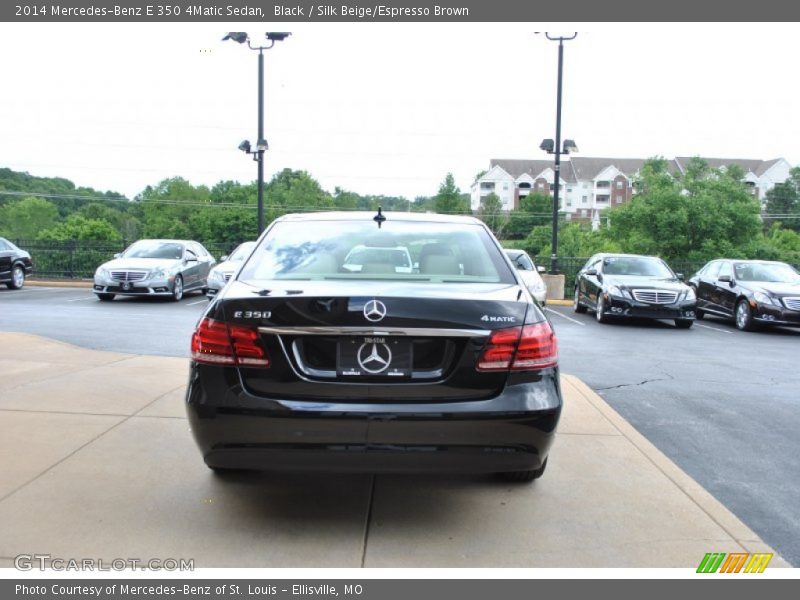 Black / Silk Beige/Espresso Brown 2014 Mercedes-Benz E 350 4Matic Sedan