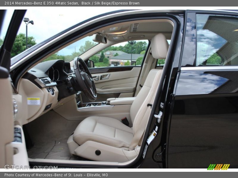 Black / Silk Beige/Espresso Brown 2014 Mercedes-Benz E 350 4Matic Sedan