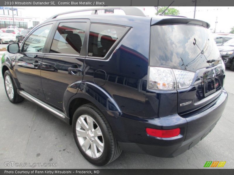 Cosmic Blue Metallic / Black 2010 Mitsubishi Outlander SE