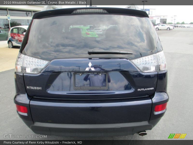 Cosmic Blue Metallic / Black 2010 Mitsubishi Outlander SE