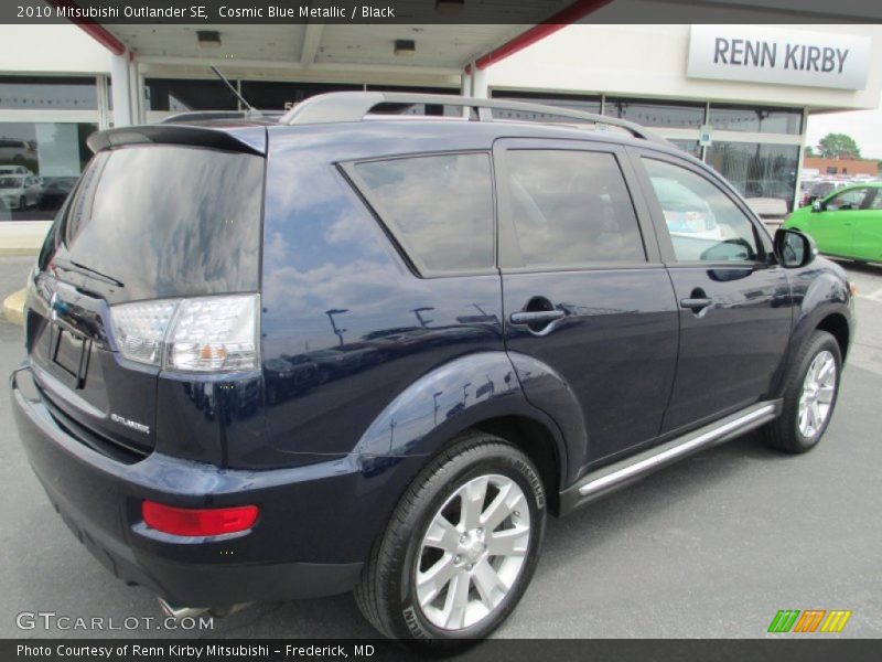 Cosmic Blue Metallic / Black 2010 Mitsubishi Outlander SE