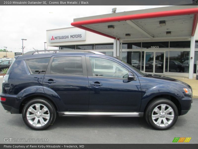 Cosmic Blue Metallic / Black 2010 Mitsubishi Outlander SE