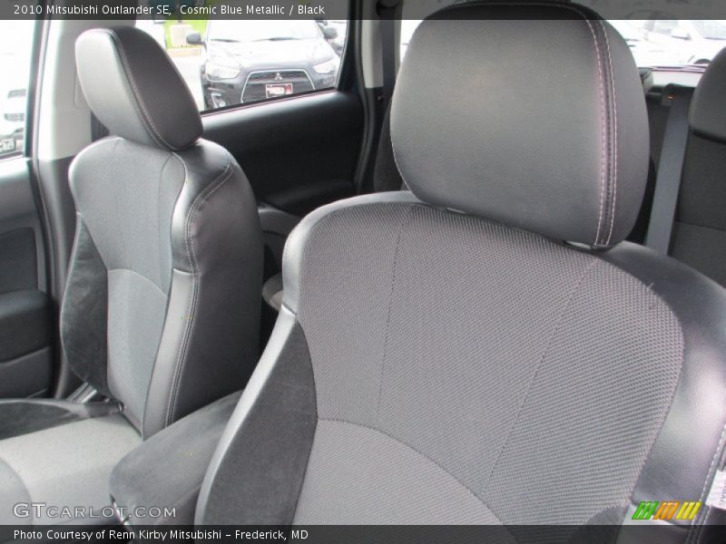 Cosmic Blue Metallic / Black 2010 Mitsubishi Outlander SE