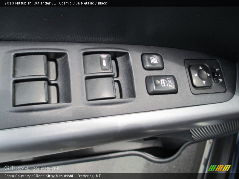 Cosmic Blue Metallic / Black 2010 Mitsubishi Outlander SE