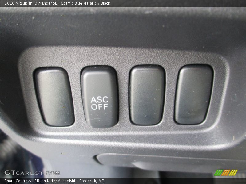 Cosmic Blue Metallic / Black 2010 Mitsubishi Outlander SE