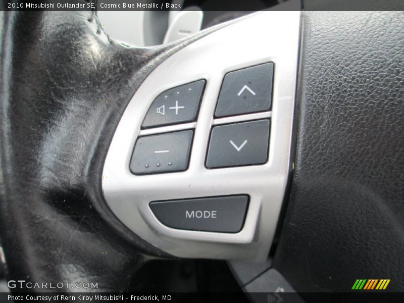 Cosmic Blue Metallic / Black 2010 Mitsubishi Outlander SE