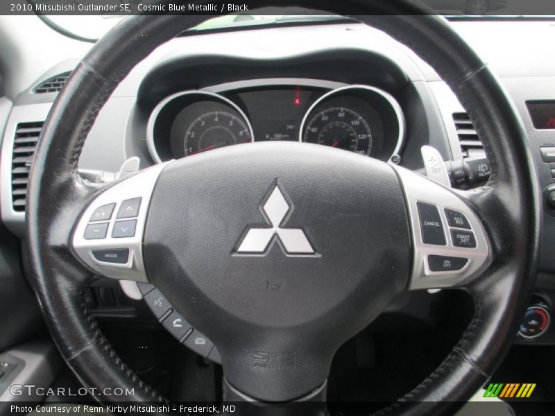 Cosmic Blue Metallic / Black 2010 Mitsubishi Outlander SE