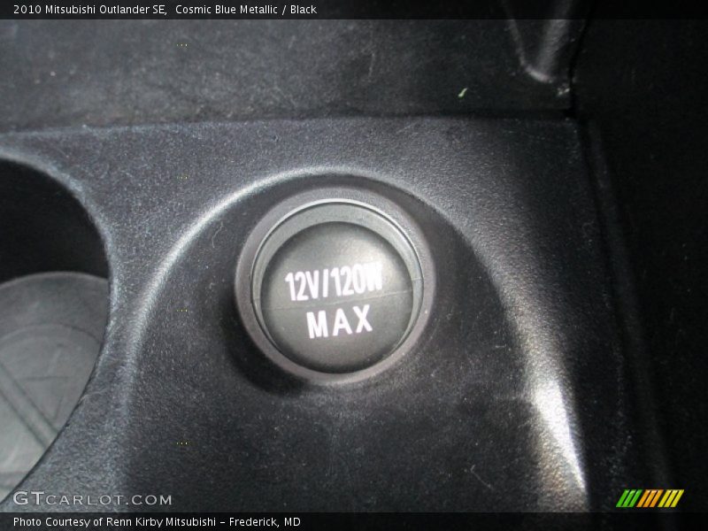 Cosmic Blue Metallic / Black 2010 Mitsubishi Outlander SE