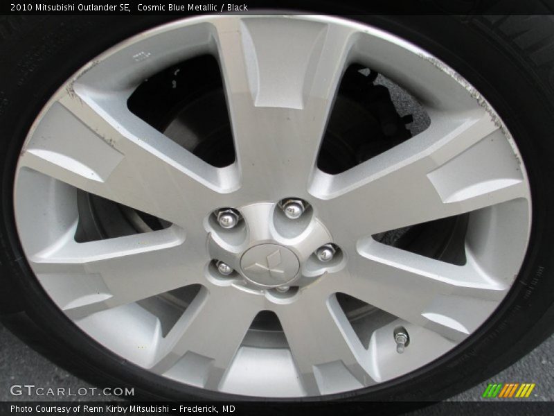 Cosmic Blue Metallic / Black 2010 Mitsubishi Outlander SE