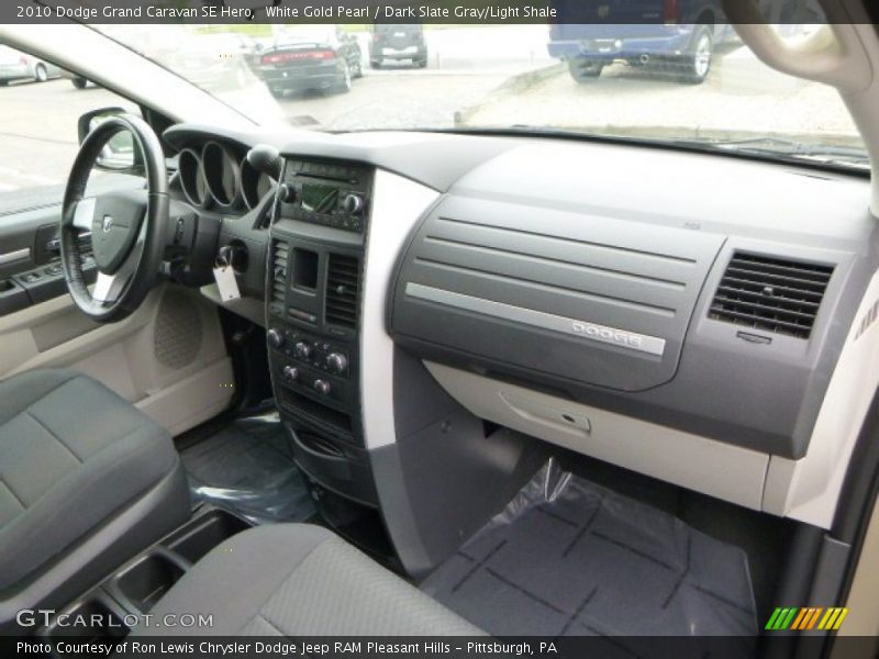 White Gold Pearl / Dark Slate Gray/Light Shale 2010 Dodge Grand Caravan SE Hero