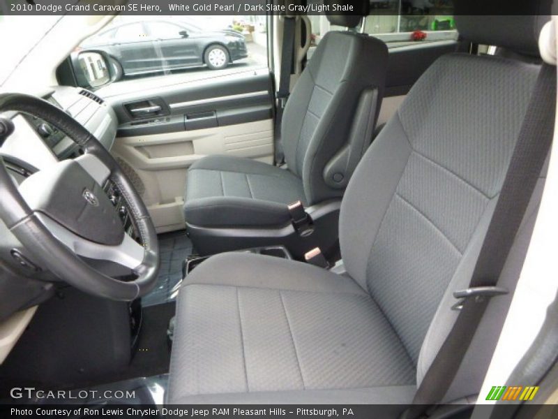 White Gold Pearl / Dark Slate Gray/Light Shale 2010 Dodge Grand Caravan SE Hero