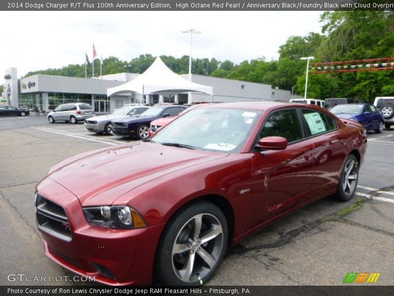 High Octane Red Pearl / Anniversary Black/Foundry Black with Cloud Overprint 2014 Dodge Charger R/T Plus 100th Anniversary Edition
