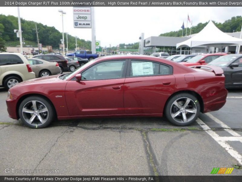 High Octane Red Pearl / Anniversary Black/Foundry Black with Cloud Overprint 2014 Dodge Charger R/T Plus 100th Anniversary Edition