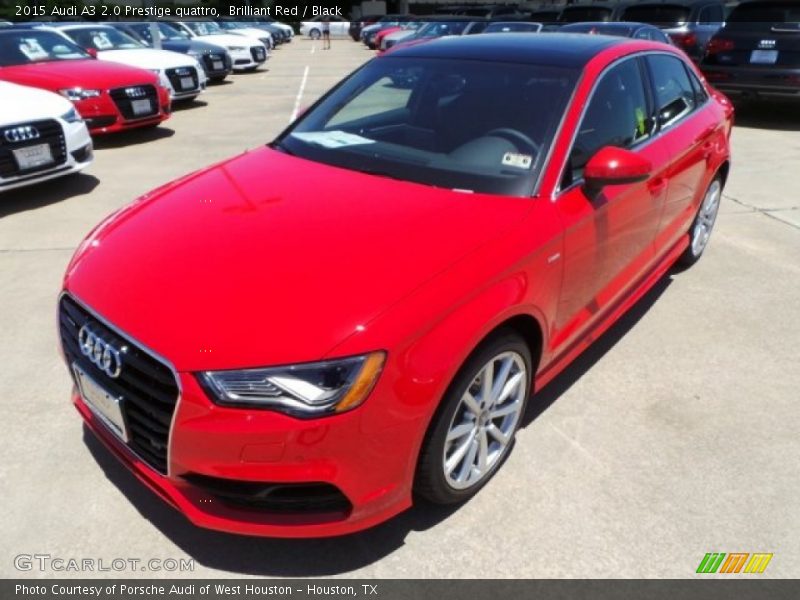 Brilliant Red / Black 2015 Audi A3 2.0 Prestige quattro