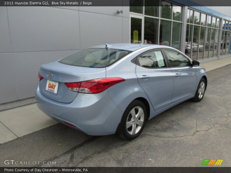 Blue Sky Metallic / Beige 2013 Hyundai Elantra GLS
