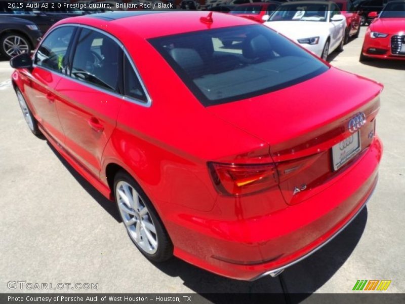 Brilliant Red / Black 2015 Audi A3 2.0 Prestige quattro