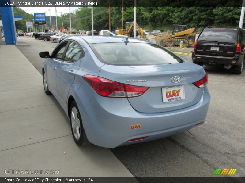 Blue Sky Metallic / Beige 2013 Hyundai Elantra GLS