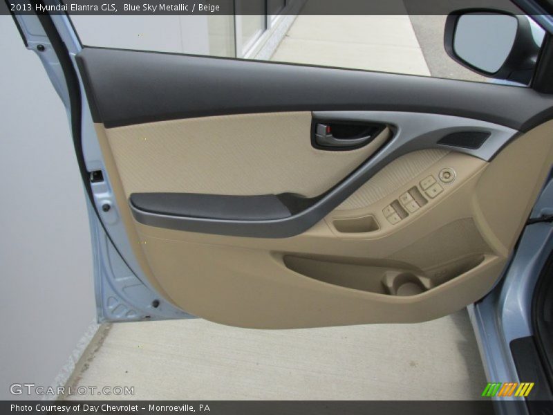 Blue Sky Metallic / Beige 2013 Hyundai Elantra GLS