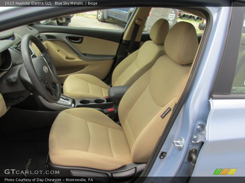 Blue Sky Metallic / Beige 2013 Hyundai Elantra GLS