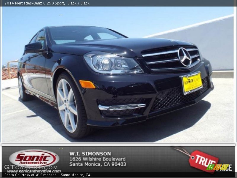 Black / Black 2014 Mercedes-Benz C 250 Sport