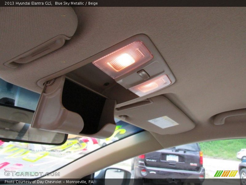 Blue Sky Metallic / Beige 2013 Hyundai Elantra GLS