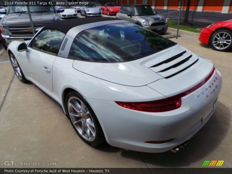 White / Luxor Beige 2014 Porsche 911 Targa 4S